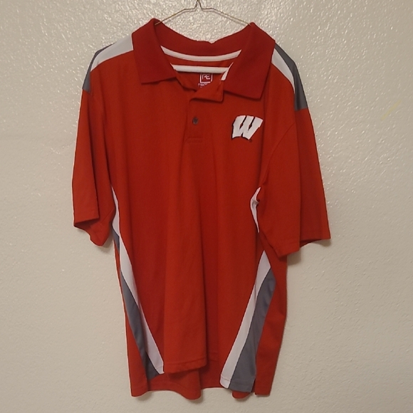 Pro Edge Red and Gray Polo Shirt - Picture 1 of 8
